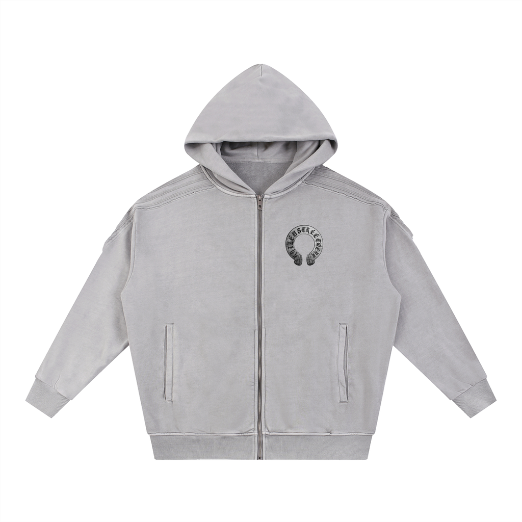 KZ Frayed Zip-Up