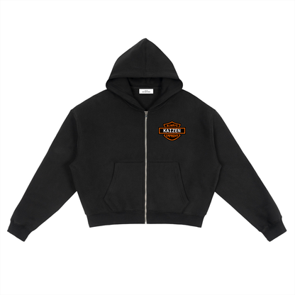 Zip-Up Boxy Hoodie