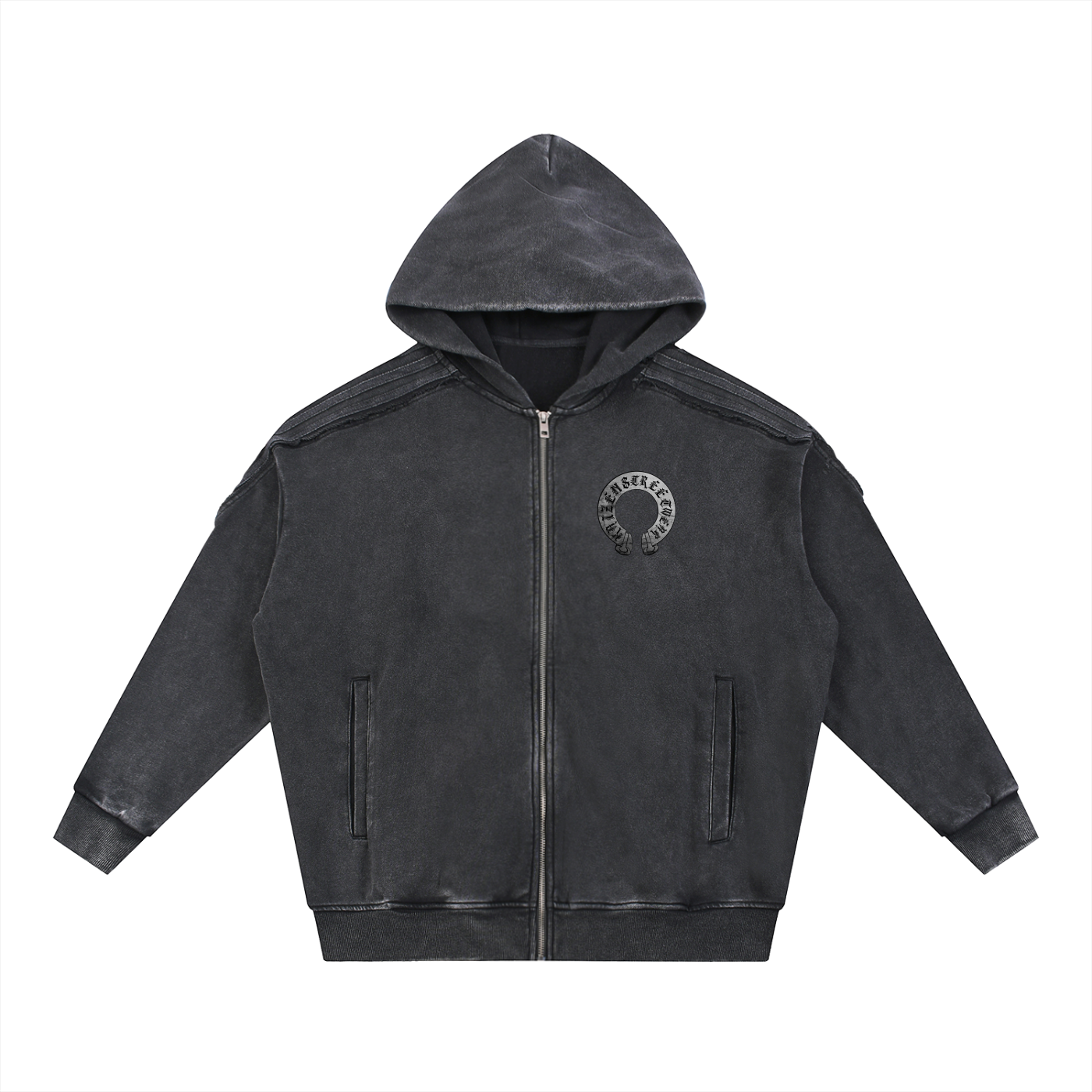 KZ Frayed Zip-Up