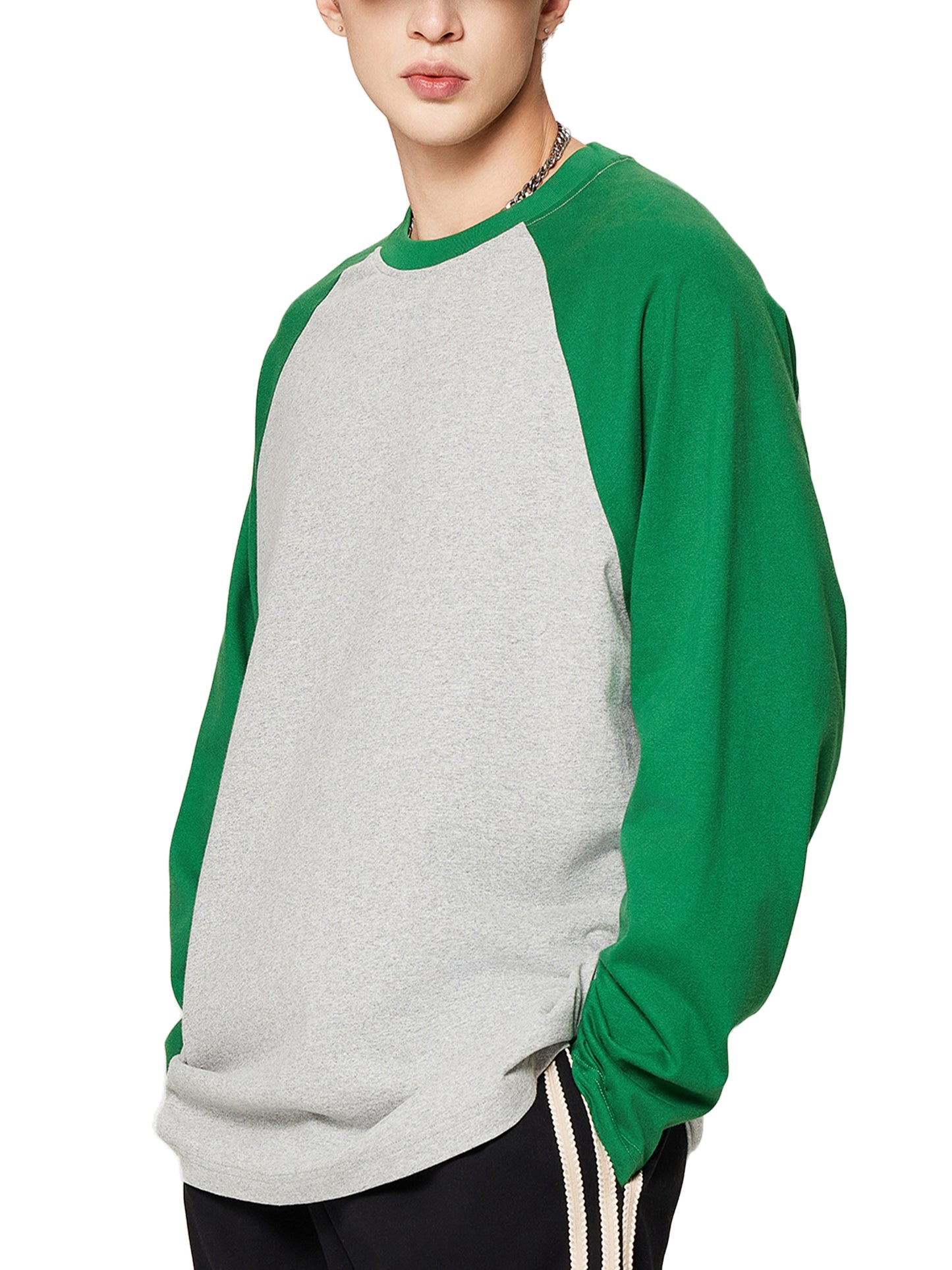 Color-Blocked Long-Sleeve T-Shirt